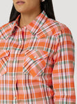 Wrangler Women’s Orange Plaid Shirt