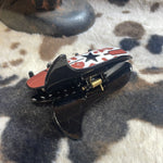 Brown and White Cheetah Print Boot Claw Clip