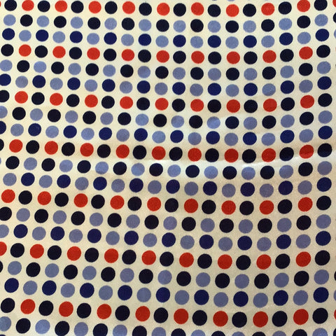 Blue & Red Polka Dot Wild Rag