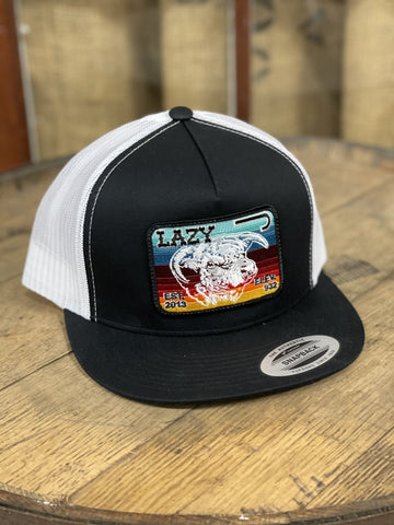 Lazy J Ranch Wear Black & White Serape Cap