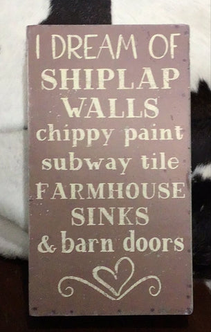 Dream of Farmhouse Sinks Box Sign