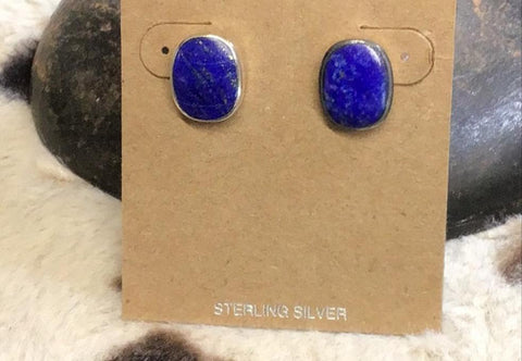 Blue Lapis & Sterling Silver Earrings