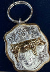 Montana Silversmiths Keychain-Gold Pig Large