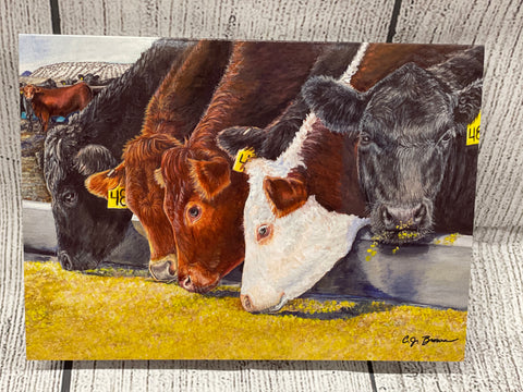 CJ Brown “Feed Bunk Buffet” Notecard