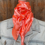 Solid Coral Wild Rag