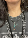 Sterling Silver Turquoise Initial Necklace