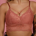 Luna Lace Bralette in Brick