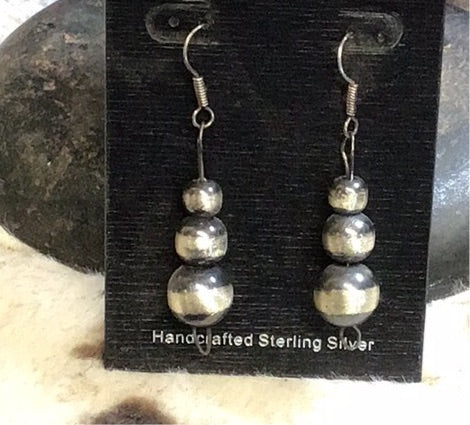 Navajo 3 Pearl Dangle Earrings