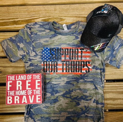 Support Our Troops Graphic Tee