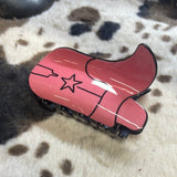 Pink Boot Claw Clip