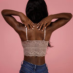 Luna Lace Bralette in Crepe