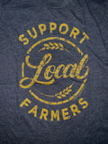 Support Local Farmers Graphic Tee - Heathered Navy
