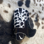Black & White Cheetah Print Boot Claw Clip