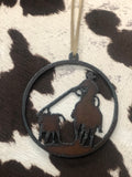 Metal Livestock/Rodeo Ornament