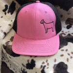 Pink & Black Goat Cap