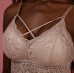 Luna Lace Bralette in Crepe