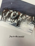 CJ Brown Christmas Card "Shorthorn Joy"