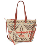 Cream Aztec Print 2 in 1 Tote