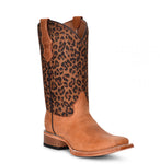 Corral Girl's Honey Leopard Print Boot