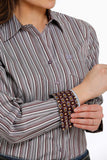 Cinch Women's Purple Stripe Western Shirt