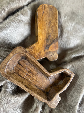 Cowboy Boot Wooden  Bowl