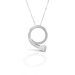 Kelly Herd Circled Horseshoe Nail Necklace - Sterling Silver