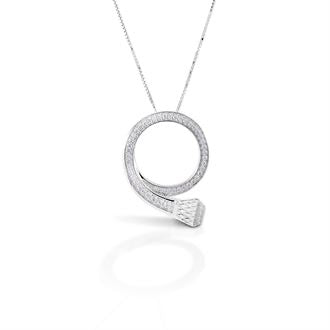 Kelly Herd Circled Horseshoe Nail Necklace - Sterling Silver