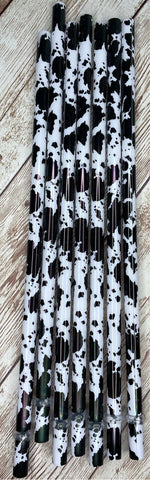 Cow Print Straw