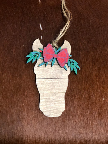 Horse-Wooden Shiplap Christmas Ornament