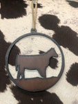 Metal Livestock/Rodeo Ornament