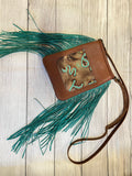 Turquoise Brand with Turquoise Fringe Purse