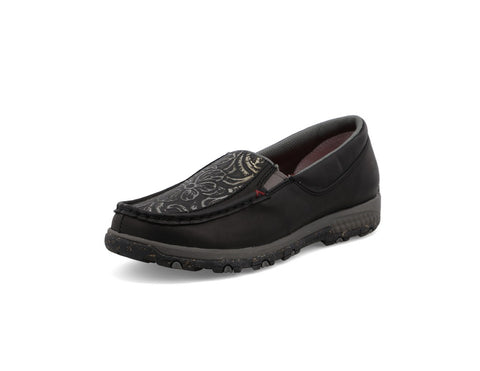 Twisted X Women's Slip-On Driving Moc – Black & Tooled
