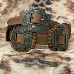 Roper Women’s Brown Conch Cross Belt