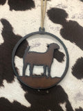 Metal Livestock/Rodeo Ornament