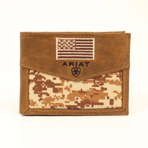 Ariat Brown Digital Camo Bifold Wallet