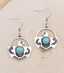 Thunderbird Earrings with Turquoise