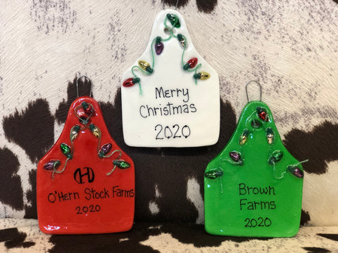 Eartag Christmas Ornament