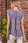 Round Neck Tiered Top