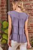 Round Neck Tiered Top