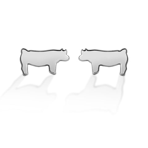 HCO Sterling Silver Pig Post Earring