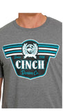 Cinch Logo Tee-Heather Grey