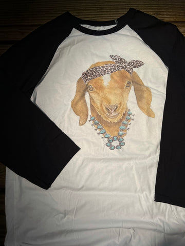 BOGO Bandana Turquoise Sheep 3/4 Sleeve T-Shirt