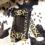 Leopard Print ID Wristlet