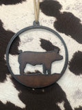Metal Livestock/Rodeo Ornament