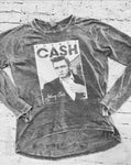Johnny Cash Acid Wash Thumb Sleeve Shirt