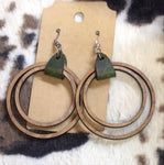 Assorted Leather & Wood Lasered Earrings