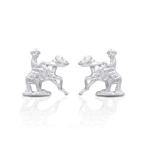 Kelly Herd Reining Horse Earrings-Sterling Silver