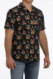 Cinch Men’s Tiki Print Camp Shirt