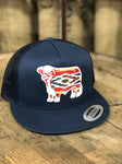 Lazy J Ranch Wear Navy Serape Bull Cap