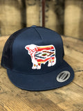 Lazy J Ranch Wear Navy Serape Bull Cap